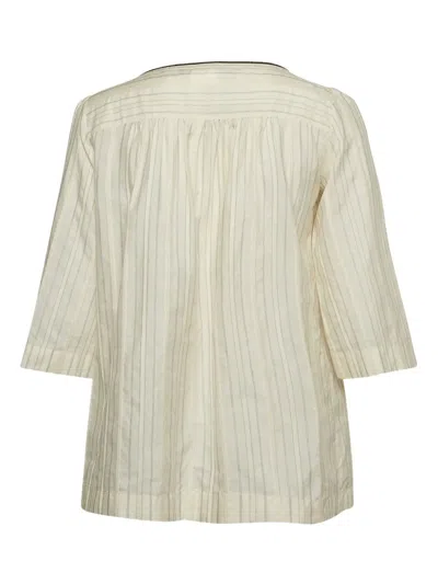 Pre-owned Max Mara  Striped Three-quarter Sleeve Top