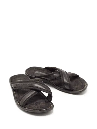 Pre-owned Louis Vuitton Logo-embossed Leather Sandals