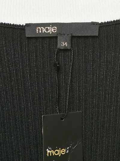 Pre-owned Maje  Ribbed Zip-up Dress