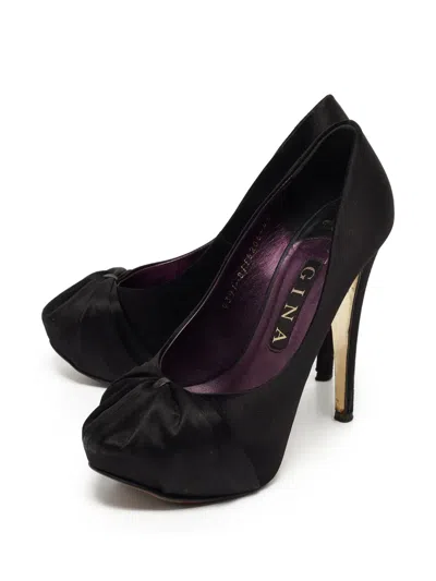 Pre-owned Gina  125mm Platform Pumps