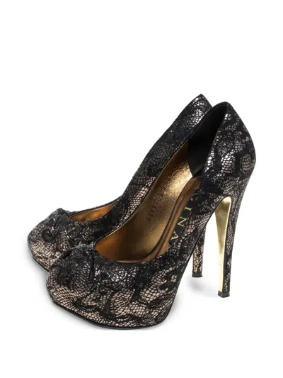 Pre-owned Gina  130mm Peep-toe Pumps