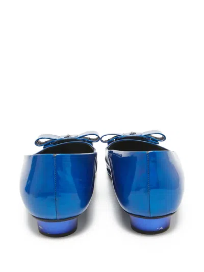 Pre-owned Ferragamo Viva Bow Ballet Flats