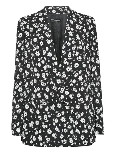 Pre-owned Dolce & Gabbana Floral-print Blazer
