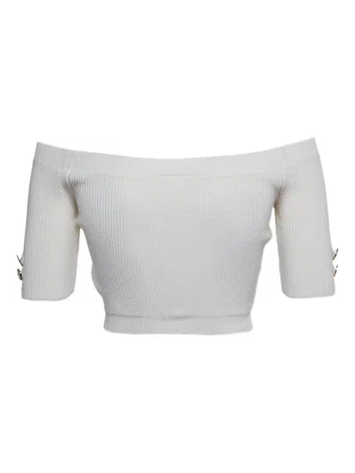 Pre-owned Elisabetta Franchi  Off-shoulder Ribbed Top