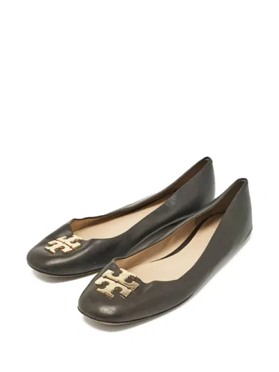 Pre-owned Tory Burch  Lowell Logo-plaque Ballet Flats