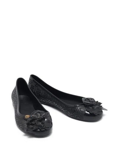 Pre-owned Tory Burch  Blossom Floral-embellished Ballet Flats
