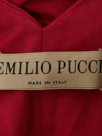 Pre-owned Pucci Ruched Long-sleeve Gown