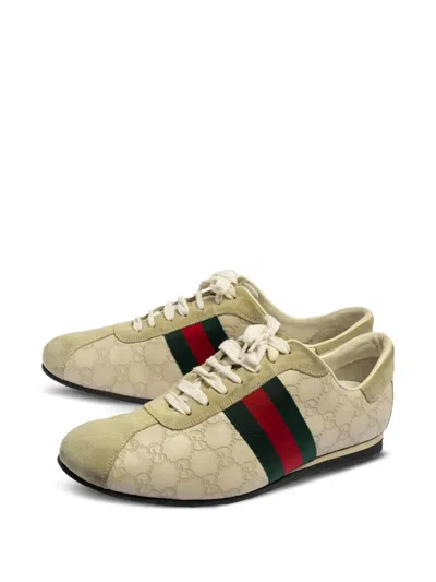 Pre-owned Gucci Gg-debossed Sneakers