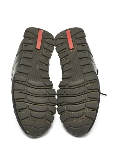 Pre-owned Prada Leather Panelled Sneakers