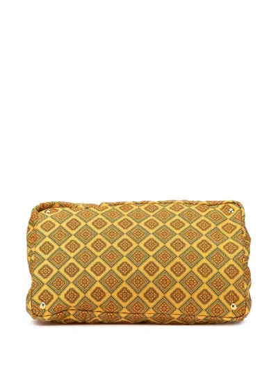 Pre-owned Prada 2013-2025 Large Canvas Printed Canapa Satchel
