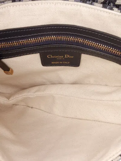 Pre-owned Dior 2018 Oblique Canvas Saddle Bag Shoulder Bag