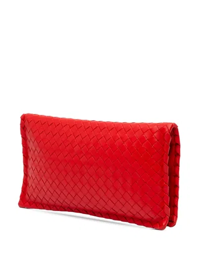Pre-owned Bottega Veneta 2012-2025 Nappa Intrecciato Turn Lock Clutch Bag