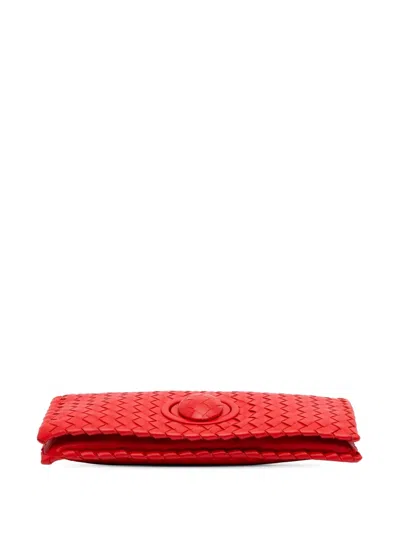 Pre-owned Bottega Veneta 2012-2025 Nappa Intrecciato Turn Lock Clutch Bag