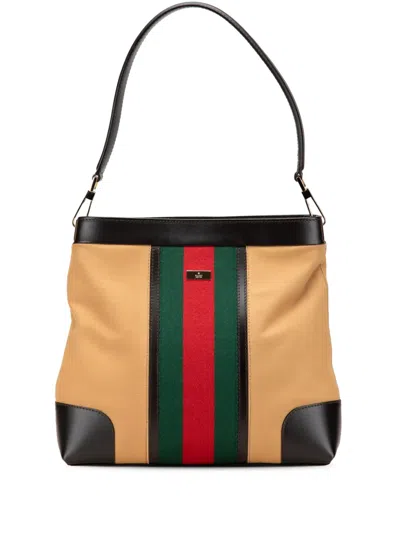 Pre-owned Gucci 2000-2015 Canvas Web Shoulder Bag