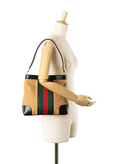 Pre-owned Gucci 2000-2015 Canvas Web Shoulder Bag