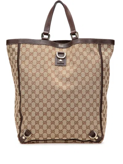 Pre-owned Gucci 2000-2015 Gg Canvas Abbey D Ring Tote Bag