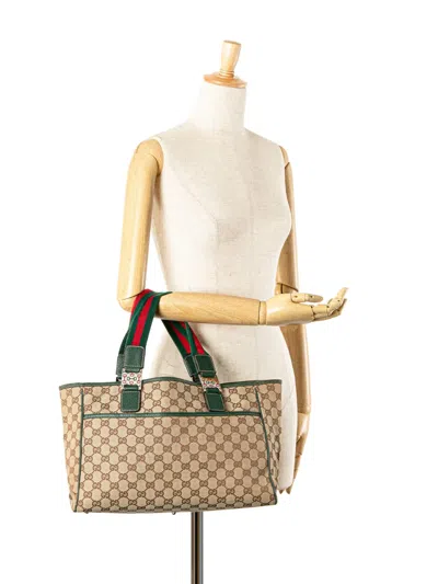 Pre-owned Gucci 2000-2015 Gg Canvas Web Pop Tote Bag