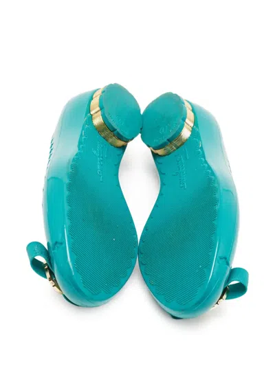 Pre-owned Ferragamo Vara Bow Ballerina Shoes