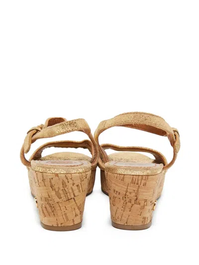 Pre-owned Tory Burch  60mm Abena Platform Wedge Sandals
