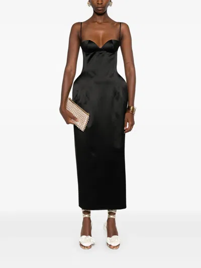 Magda Butrym Silk Dress In Black