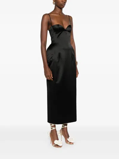 Magda Butrym Silk Dress In Black
