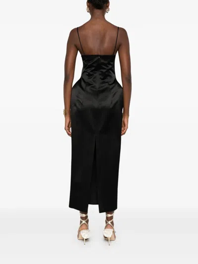 Magda Butrym Silk Dress In Black