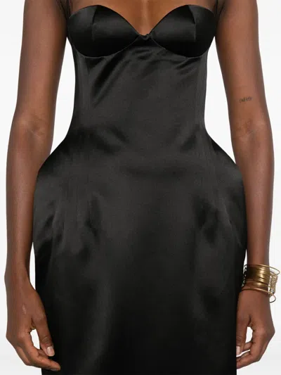 Magda Butrym Silk Dress In Black