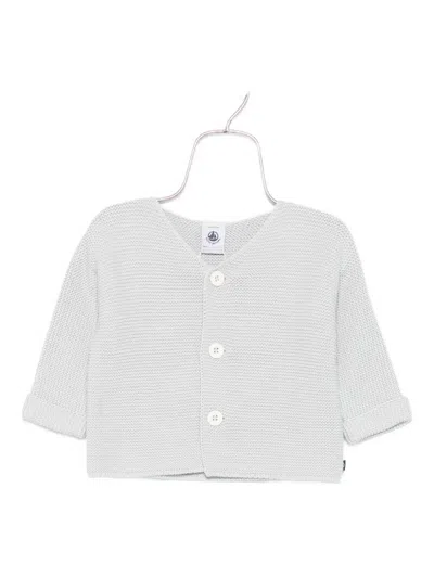 Petit Bateau Button-front Knitted Cardigan In White
