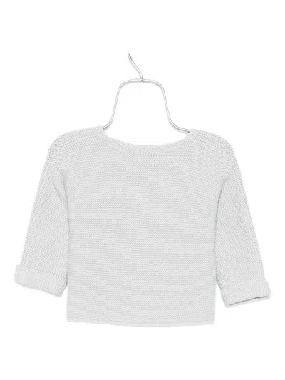 Petit Bateau Button-front Knitted Cardigan In White