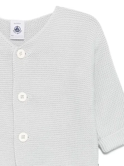Petit Bateau Button-front Knitted Cardigan In White