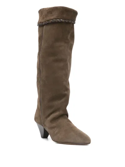 Isabel Marant 60mm Dalby Suede Boots In Brown