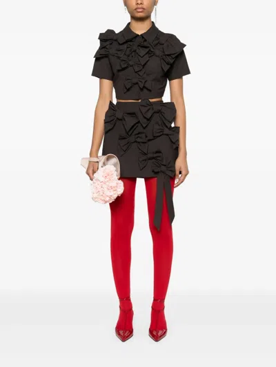 Viktor & Rolf Bow Bouquet Top In Black