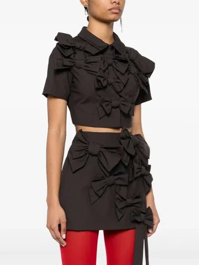 Viktor & Rolf Bow Bouquet Top In Black