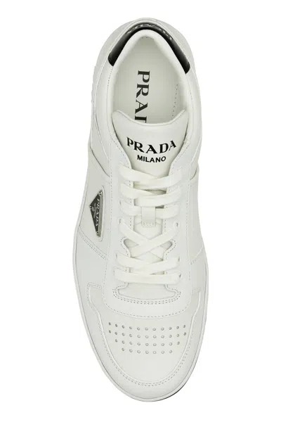 Prada Sneakers Downtown In Pelle Bianca Uomo