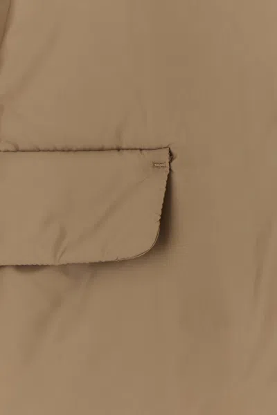 Max Mara Giubbino Imbottito Greens In Poliestere Cammello Donna In Brown
