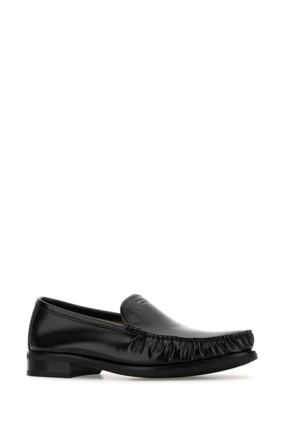 Prada Mocassini In Pelle Nera Uomo