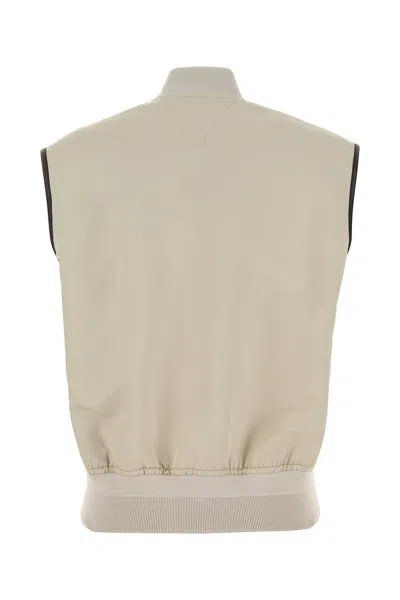 Bottega Veneta Twill Vest With Ribbed Collar And Hem
