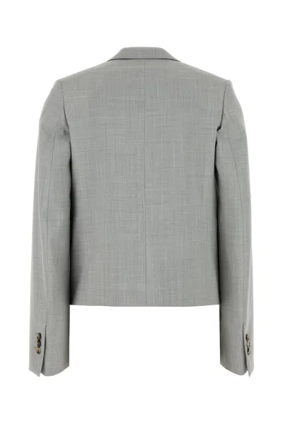 Loewe Giacca In Lana Grigia  Donna In Gray