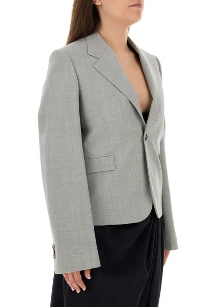 Loewe Giacca In Lana Grigia  Donna In Gray