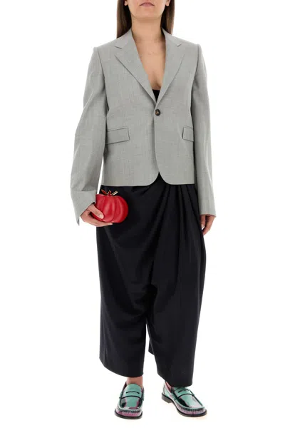 Loewe Giacca In Lana Grigia  Donna In Gray