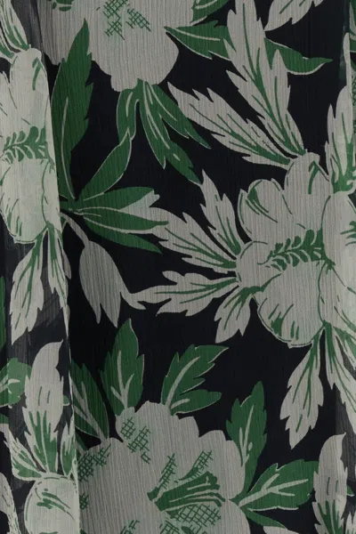 Loewe Abito In Seta Stampata Donna In Multi