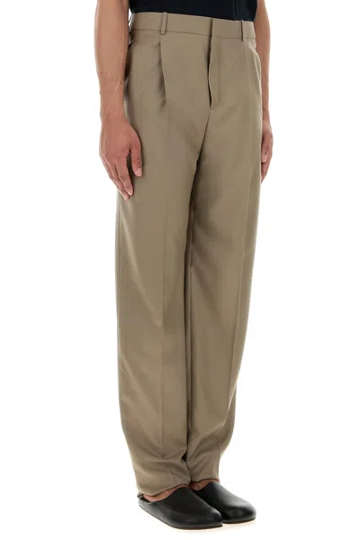 Saint Laurent Cappuccino Cashmere Pant In Brown