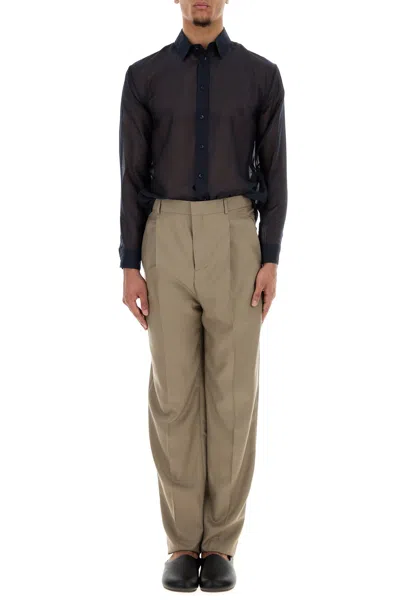 Saint Laurent Cappuccino Cashmere Pant In Brown
