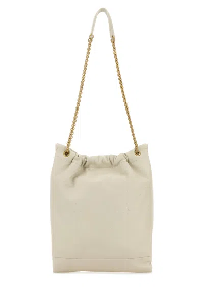 Saint Laurent Borsa A Spalla Pochon In Pelle Avorio Donna