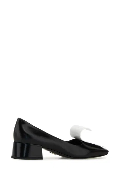 Prada Two-tone Pumps In Black