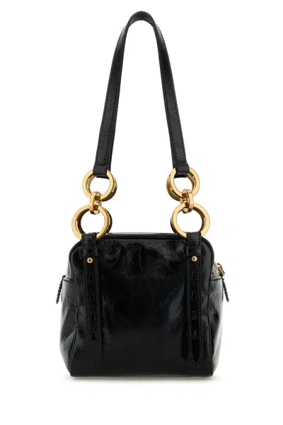 Prada Borsa A Mano  Dangle Mini In Pelle Nera Donna