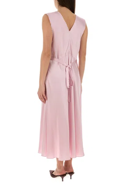 Prada Abito In Raso Rosa Donna In Pink