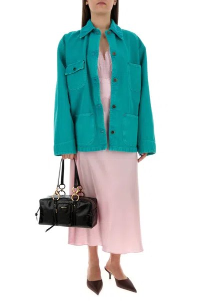 Prada Abito In Raso Rosa Donna In Pink