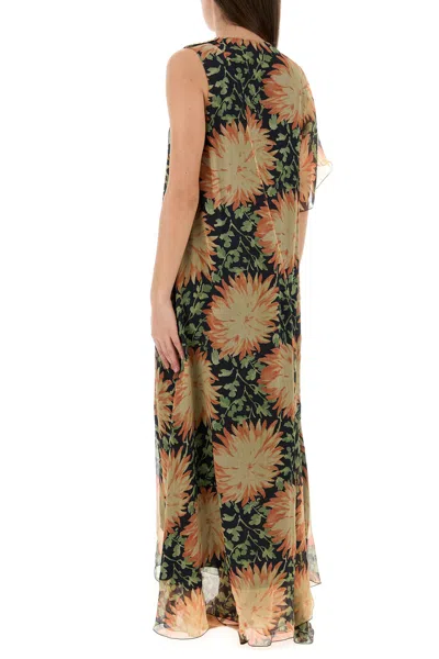 Loewe Abito In Seta Stampata Donna In Multi