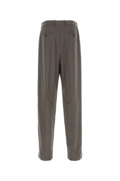 Saint Laurent Dove Grey Wool Pant In Gray